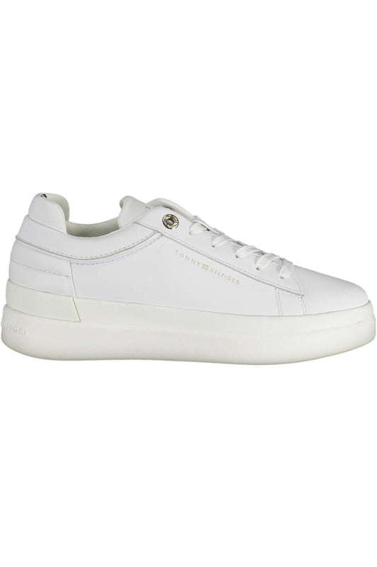 White Polyester Women Sneaker