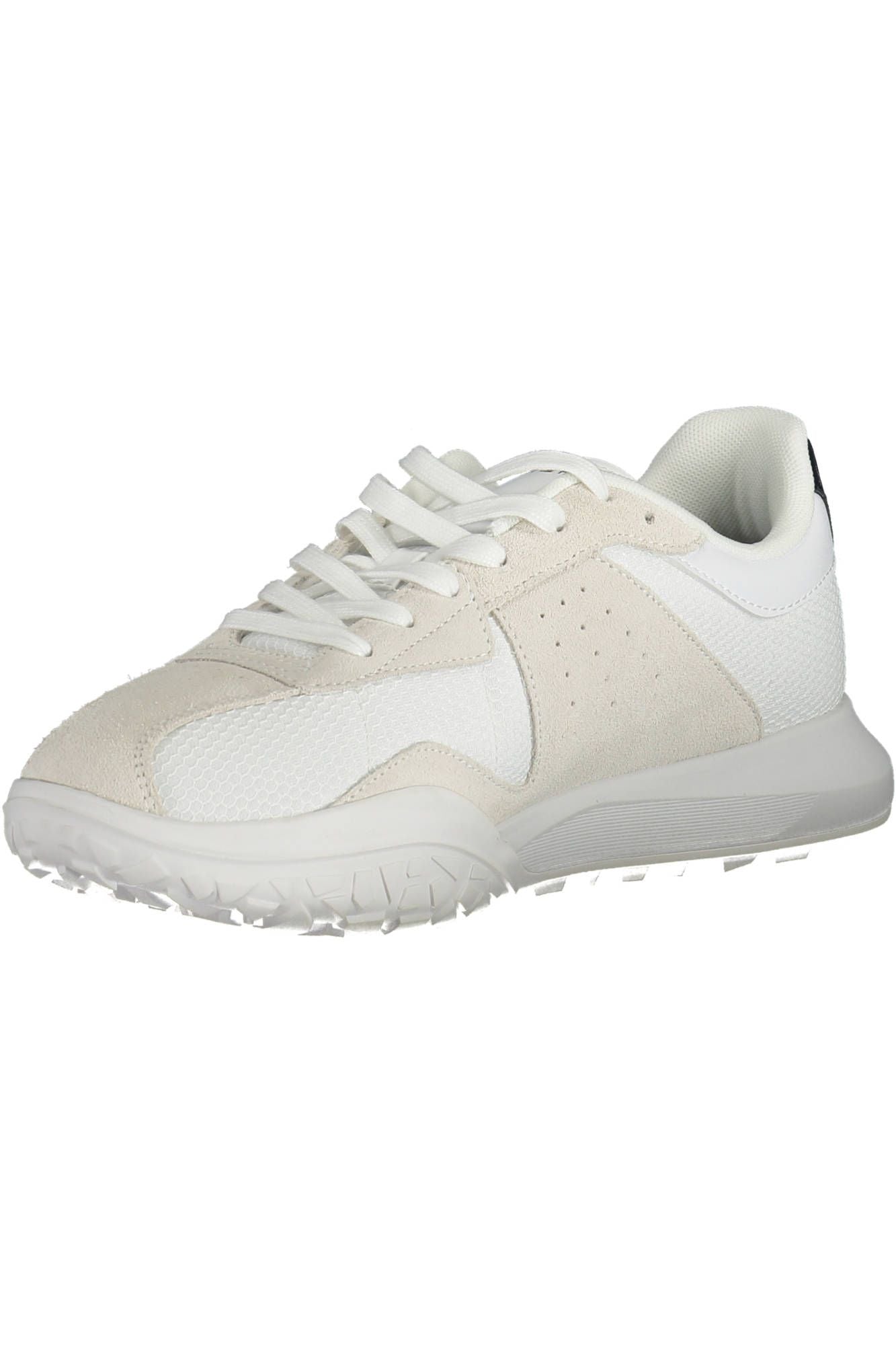 White Polyester Men Sneaker