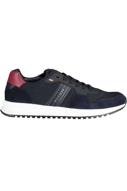 Blue Polyester Men Sneaker