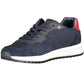 Blue Polyester Men Sneaker