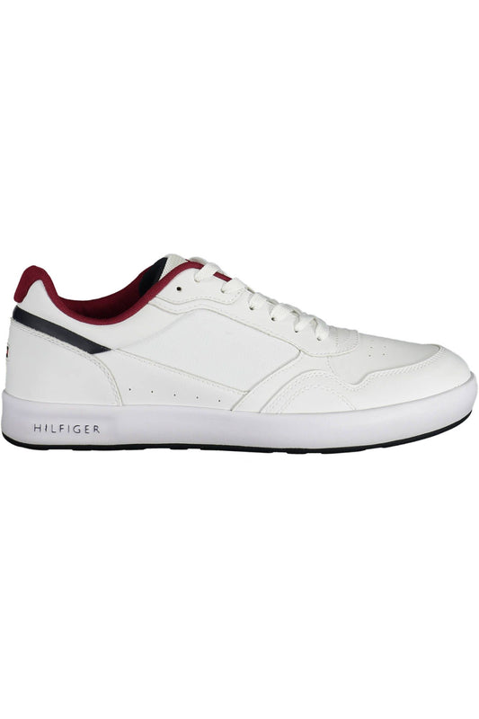 White Polyester Men Sneaker
