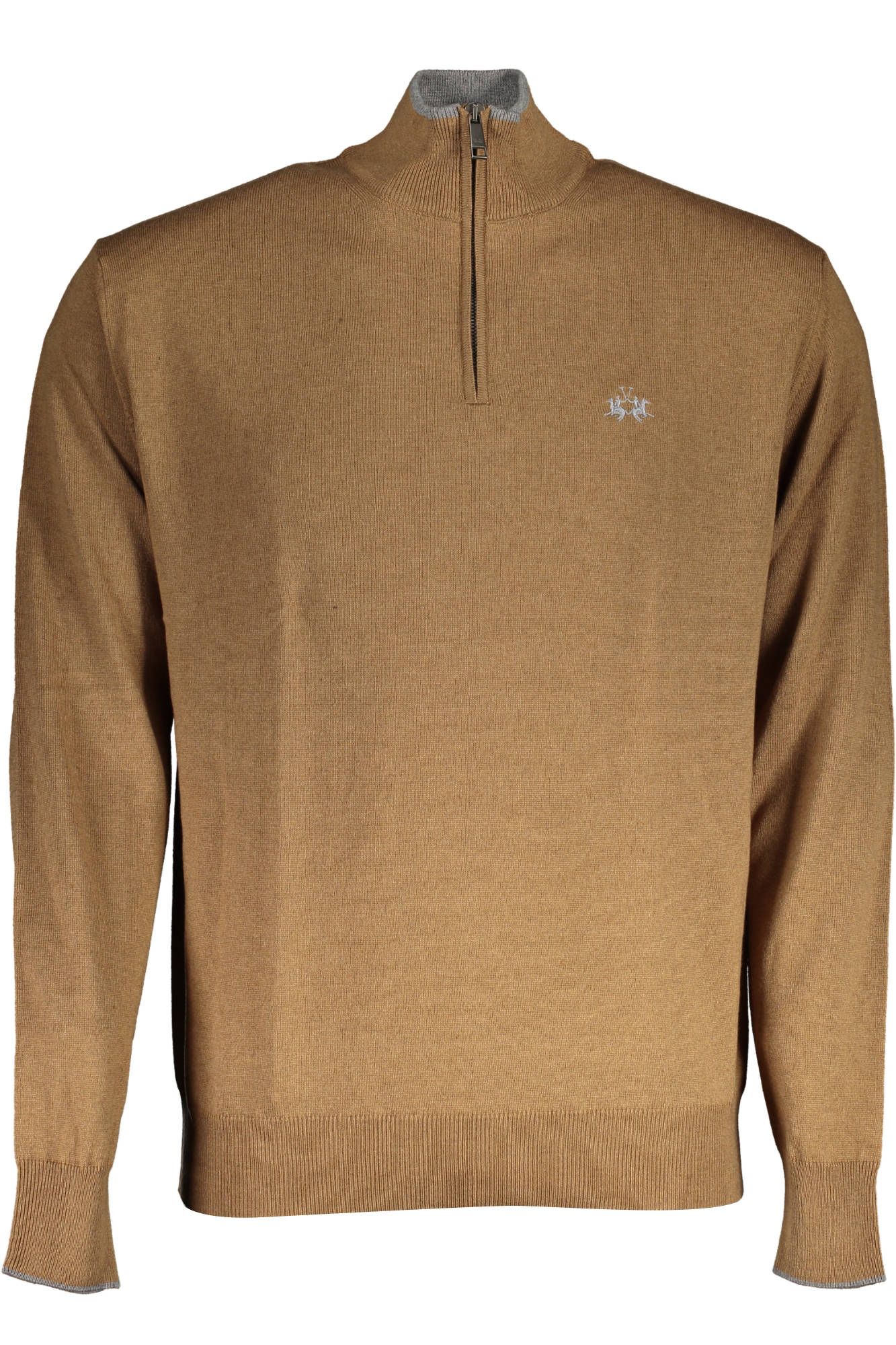 Brown Cotton Men Sweater