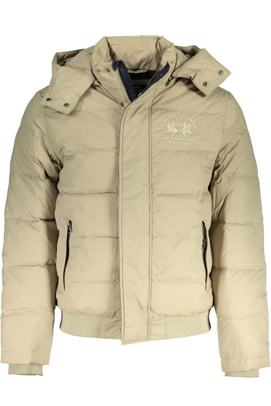 Beige Polyamide Men Jacket