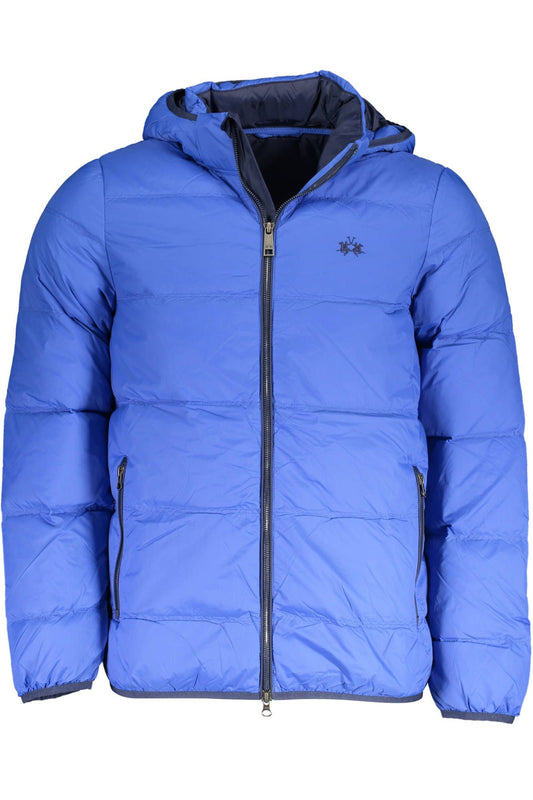 Blue Polyamide Men Jacket