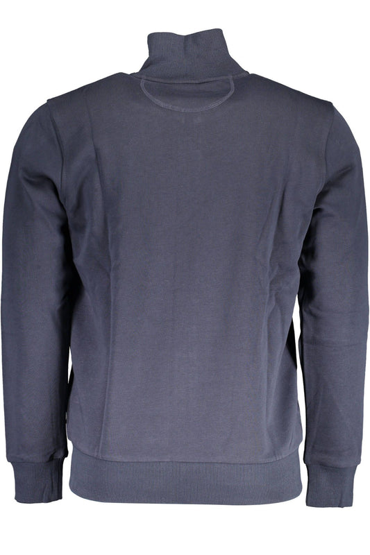 Blue Cotton Men Sweater