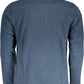 Blue Cotton Men Polo Shirt