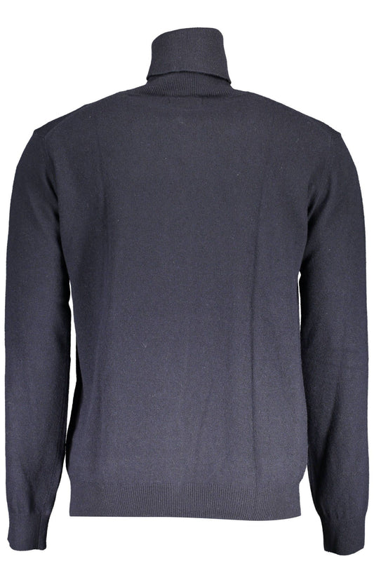 Blue Wool Men Sweater