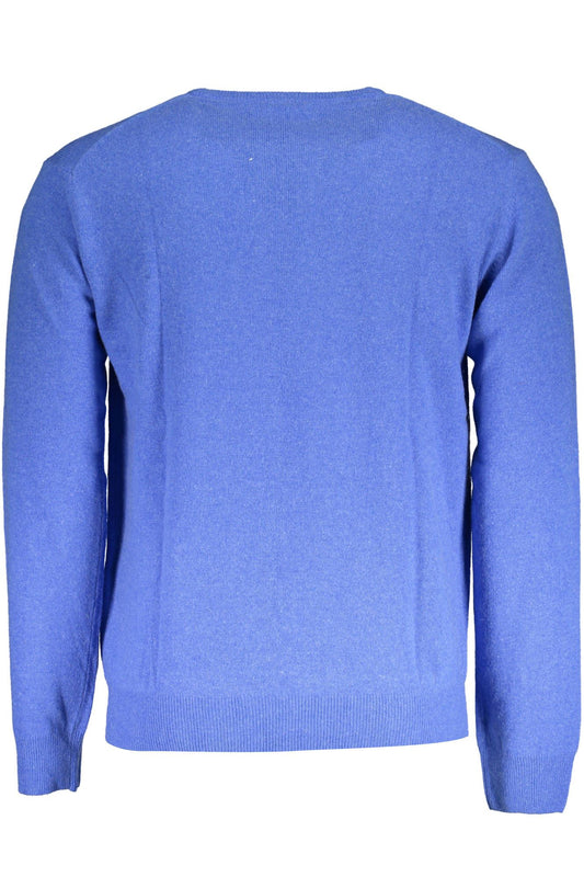 Blue Wool Men Sweater