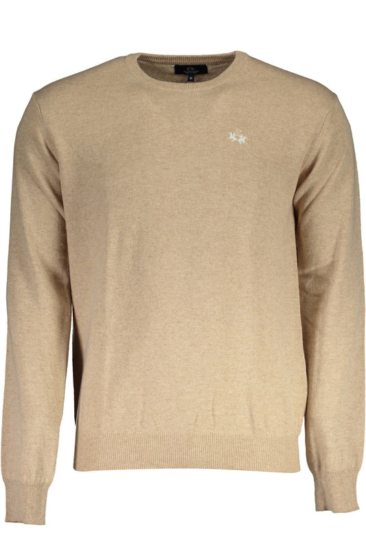 Beige Wool Mens Sweater