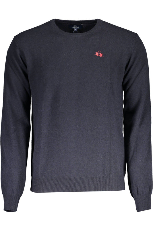 Blue Wool Men Sweater