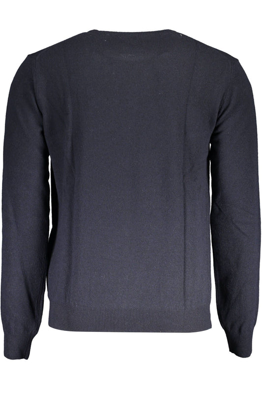 Blue Wool Men Sweater