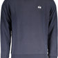 Blue Cotton Men Sweater