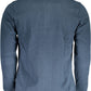 Blue Cotton Men Polo Shirt