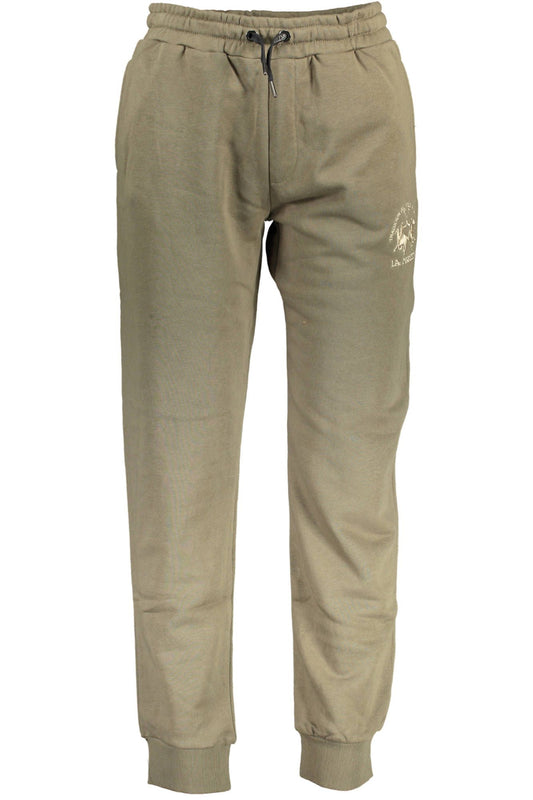 Green Cotton Men Sports Pant