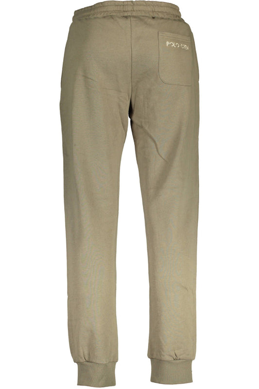 Green Cotton Men Sports Pant