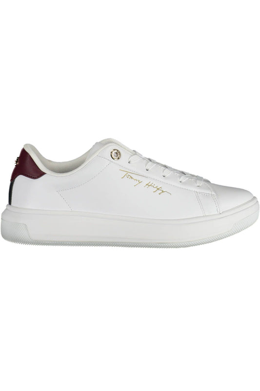 White Polyester Women Sneaker