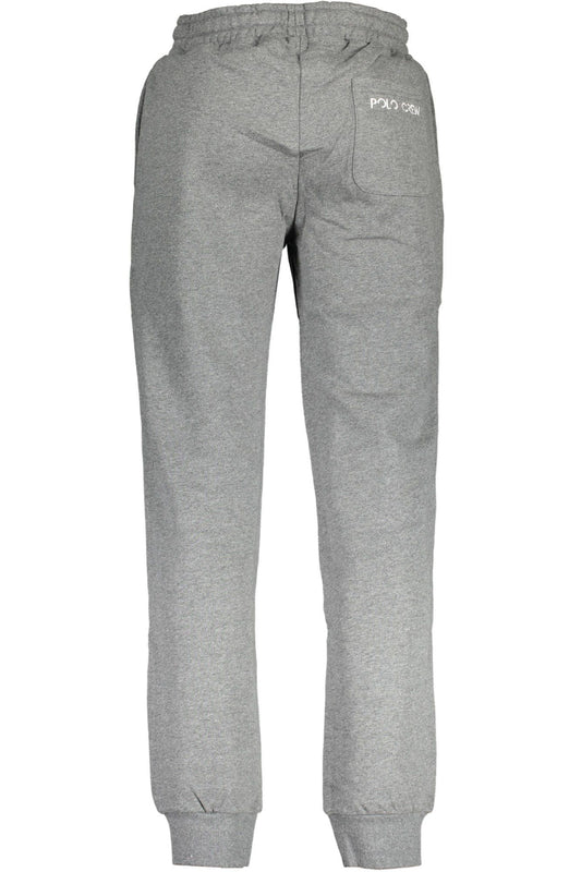 Gray Cotton Men Sports Trouser
