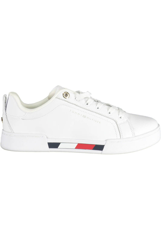 White Polyester Women Sneaker