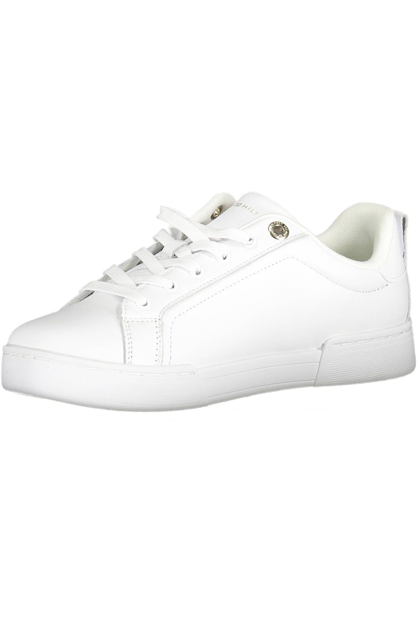 White Polyester Women Sneaker
