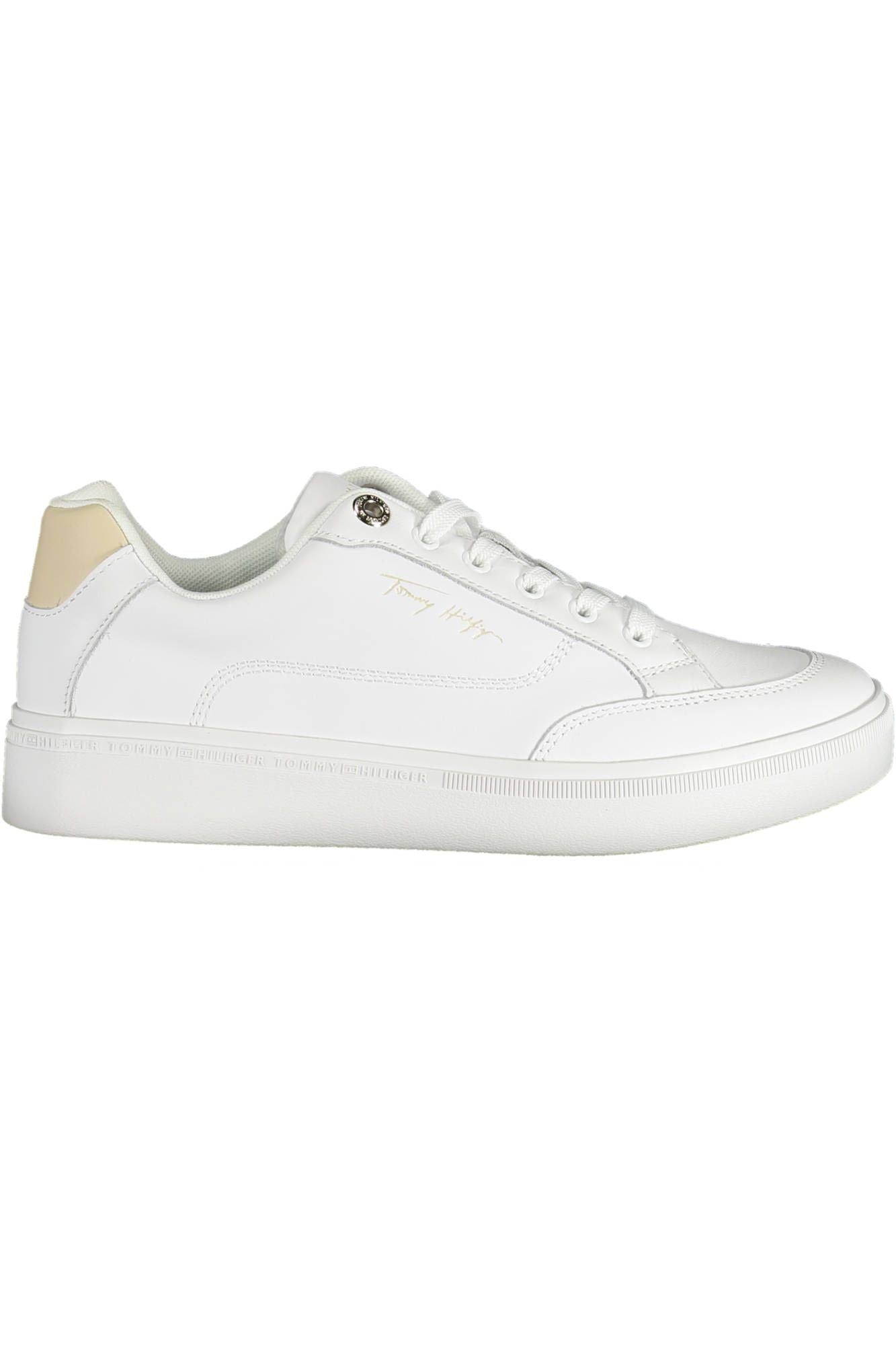 White Polyester Women Sneaker