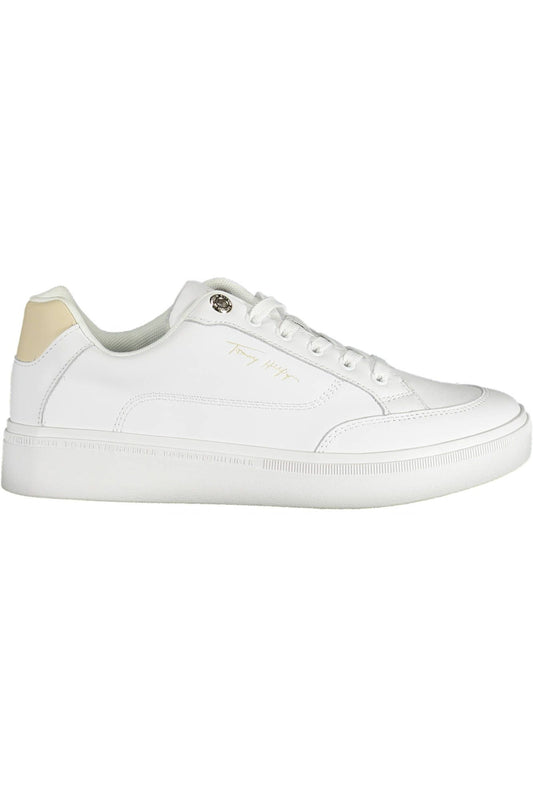 White Polyester Women Sneaker