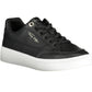Black Leather Women Sneaker
