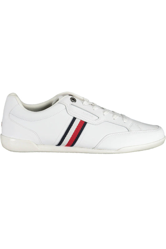 White Polyester Men Sneaker