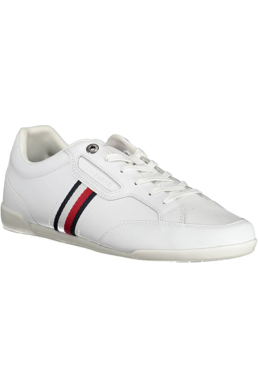 White Polyester Men Sneaker