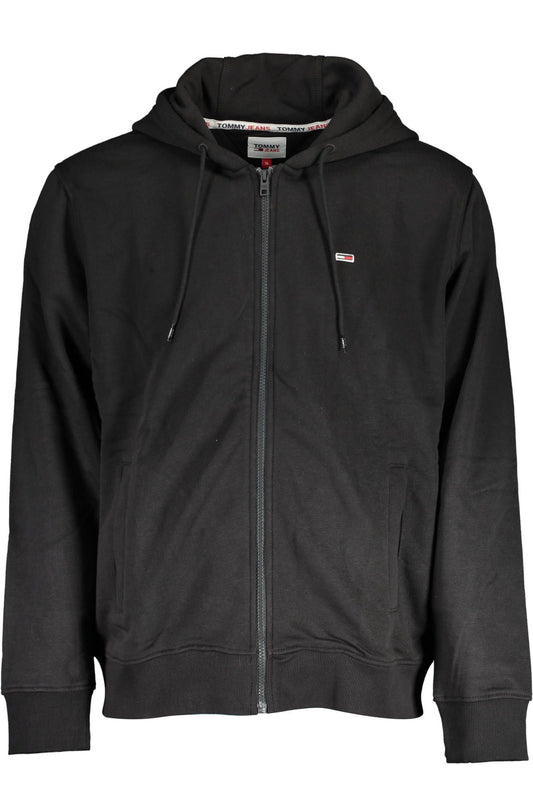 Black Cotton Men Sweater