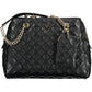 Black Polyurethane Women Handbag