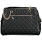 Black Polyurethane Women Handbag