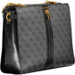 Black Polyurethane Women Handbag