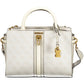 White Polyurethane Women Handbag
