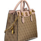 Beige Polyurethane Women Handbag