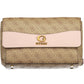 Beige Polyurethane Women Handbag