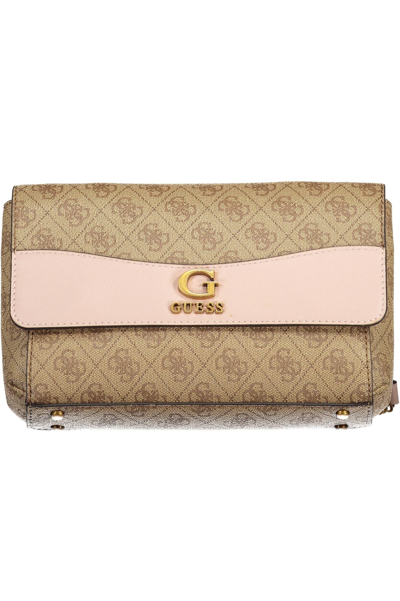 Beige Polyurethane Women Handbag