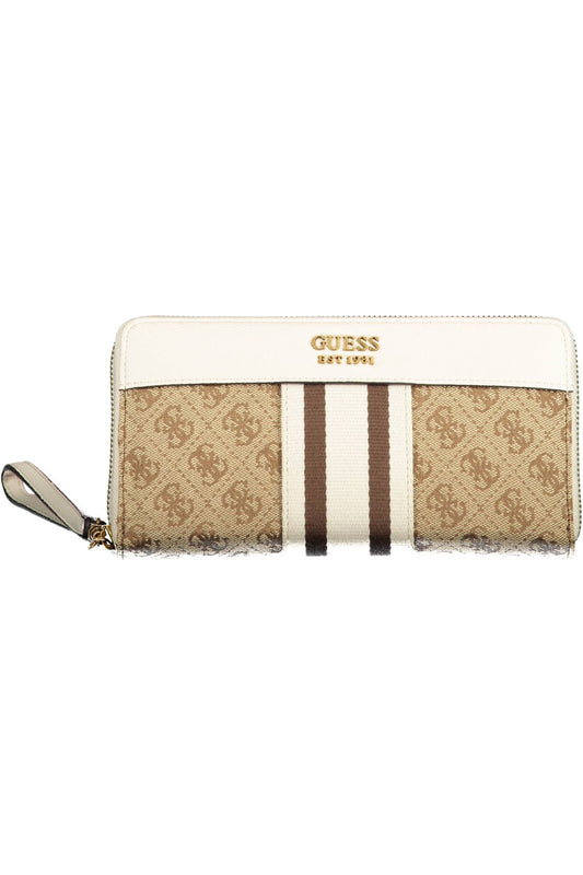 Beige Polyester Women Wallet