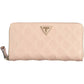 Pink Polyurethane Women Wallet