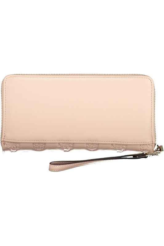 Pink Polyurethane Women Wallet