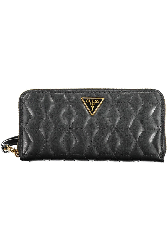 Black Polyurethane Women Wallet