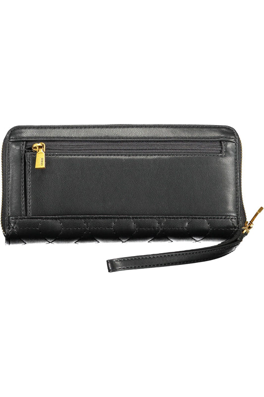 Black Polyurethane Women Wallet