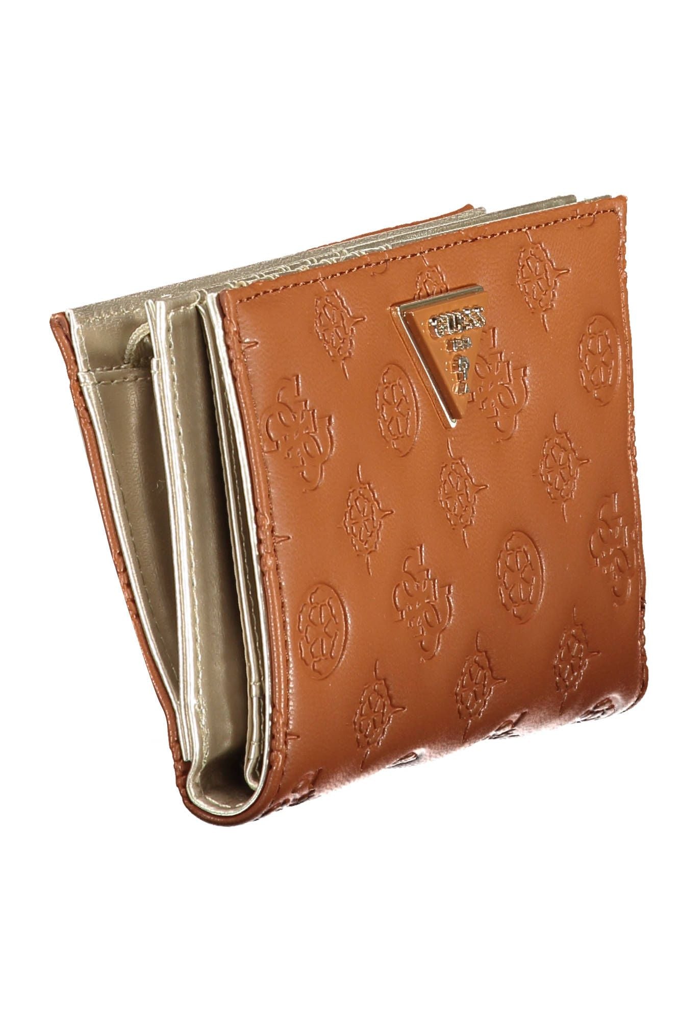 Brown Polyurethane Women Wallet