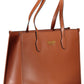 Brown Polyethylene Women Handbag