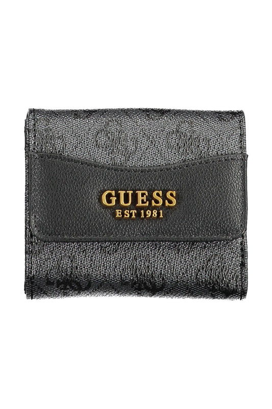 Black Polyurethane Women Wallet