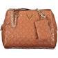 Brown Polyethylene Women Handbag