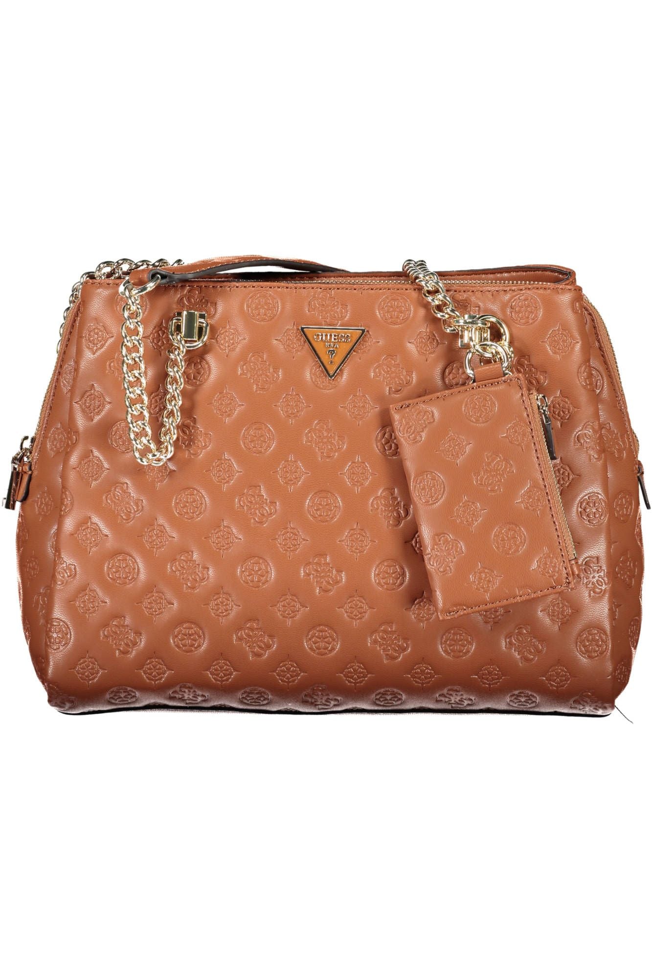 Brown Polyethylene Women Handbag