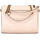 Pink Polyurethane Women Handbag