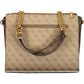 Beige Polyethylene Women Handbag