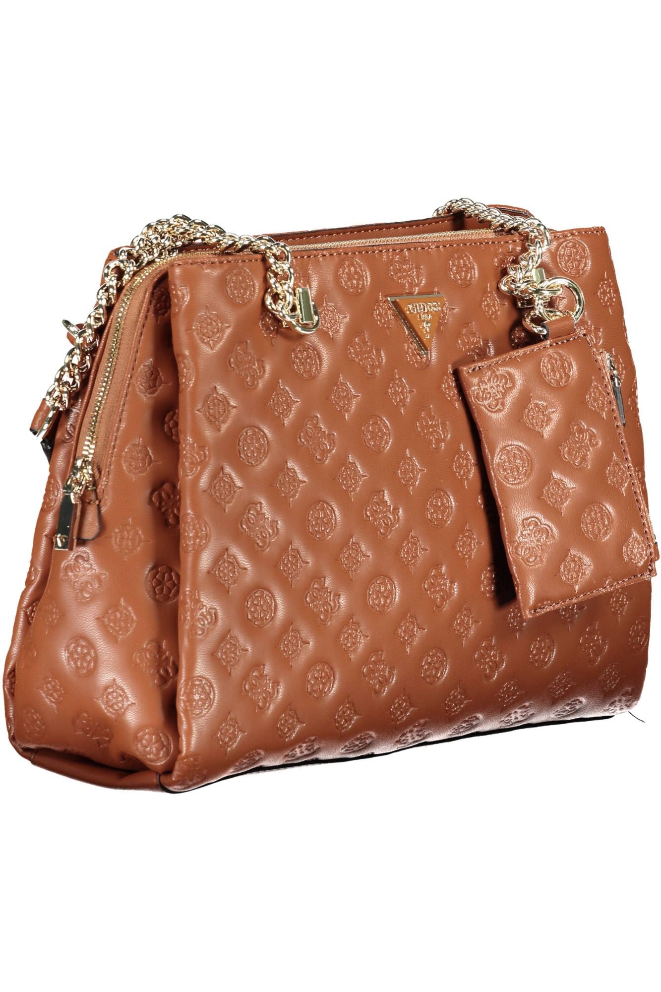 Brown Polyethylene Women Handbag
