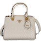 White Polyurethane Women Handbag